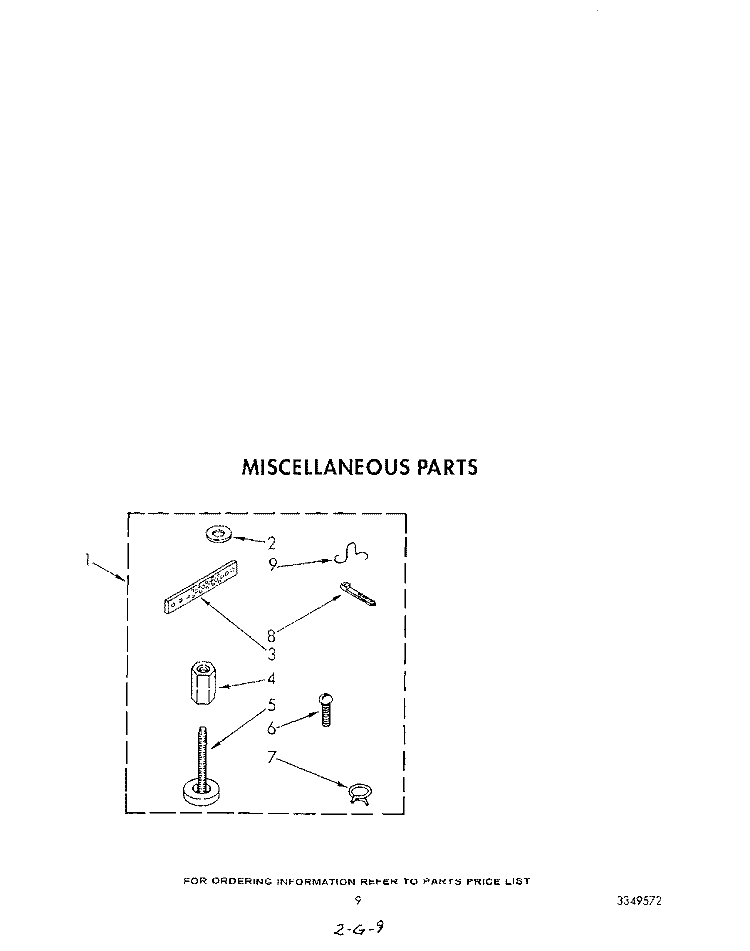 MISCELLANEOUS Diagram and Parts List for KAWE742VWH0  KitchenAid Washer