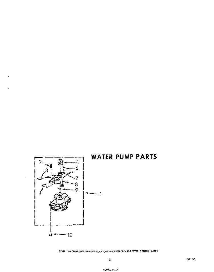 WATER PUMP Diagram and Parts List for LHB3000W1  Whirlpool Washer