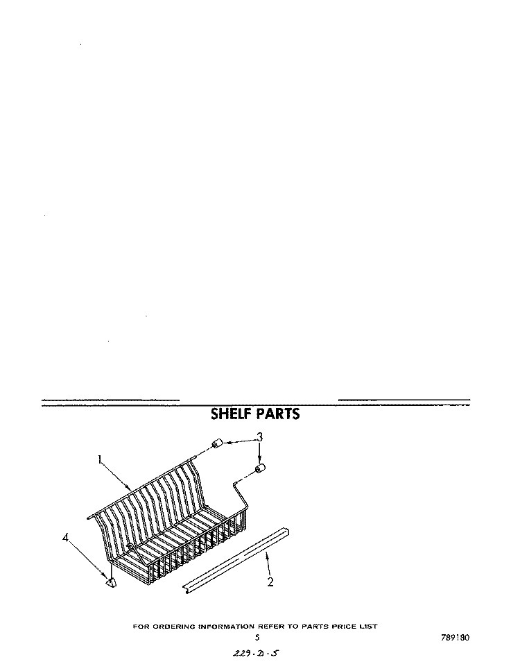 SHELF Diagram and Parts List for EV150FXRW0  Whirlpool Freezer