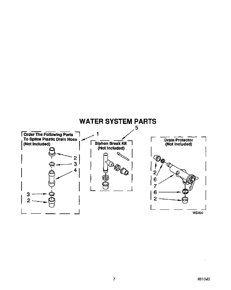 WATER SYSTEM Diagram and Parts List for LSV8245AW0  Whirlpool Washer