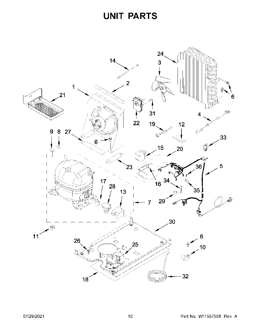 Unit Parts Diagram and Parts List for KUID508HPS01  KitchenAid Ice Maker