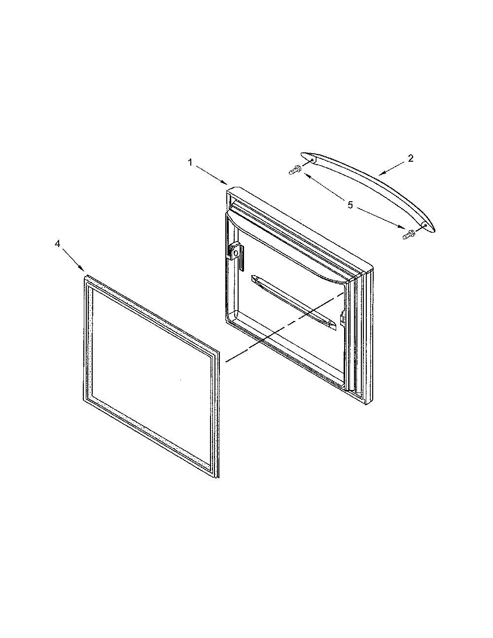 Freezer Door Diagram and Parts List for KBFS20EVBL10  KitchenAid Refrigerator