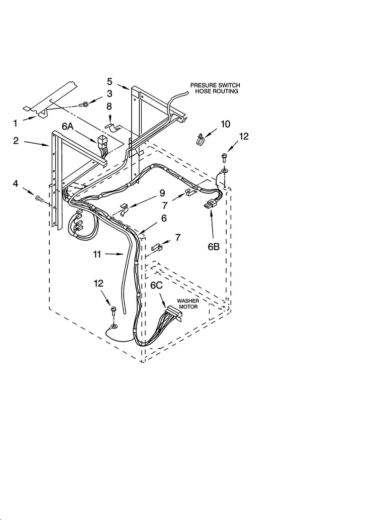 Dryer Support And Washer Parts Diagram and Parts List for 1101820296  Kenmore Washer Dryer Combo