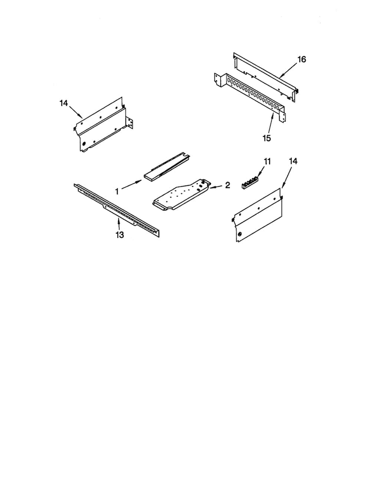 Top Venting Diagram and Parts List for RS610PXHW1  Whirlpool Range