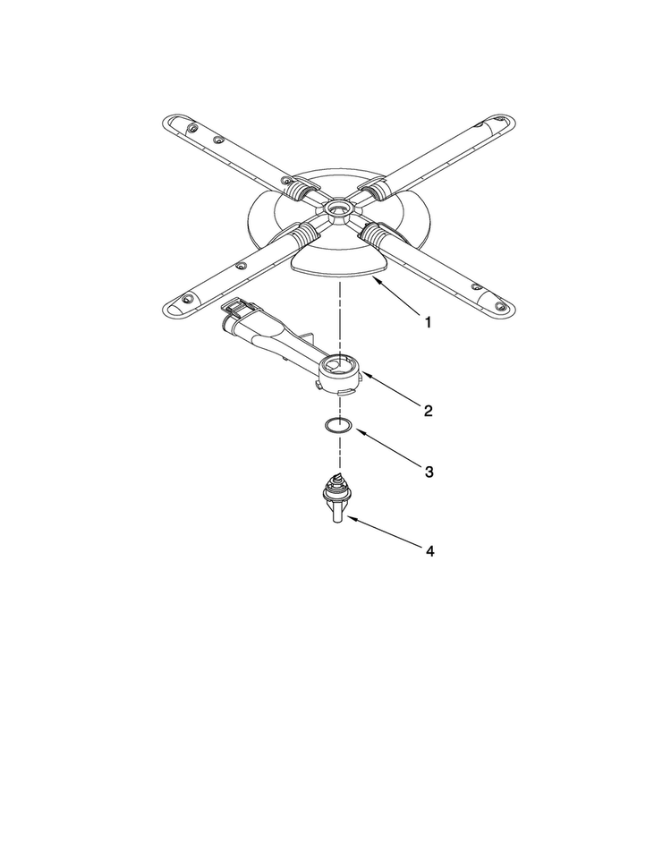 Lower Washarm And Strainer Parts Diagram and Parts List for KUDL40CVSS2  KitchenAid Dishwasher