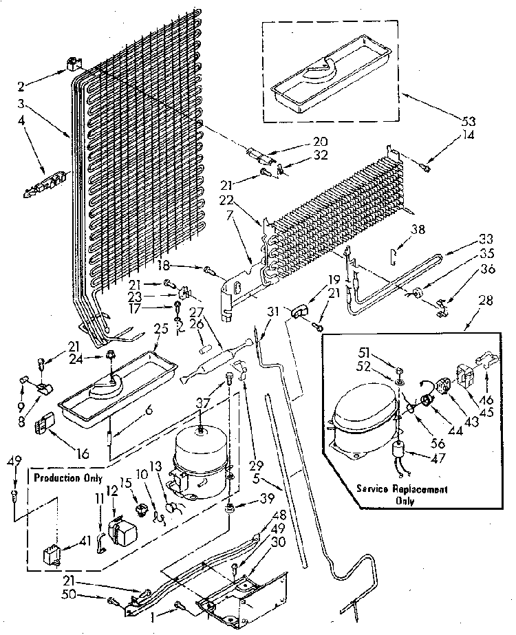 Unit Diagram and Parts List for ET18JKXSN07  Whirlpool Refrigerator
