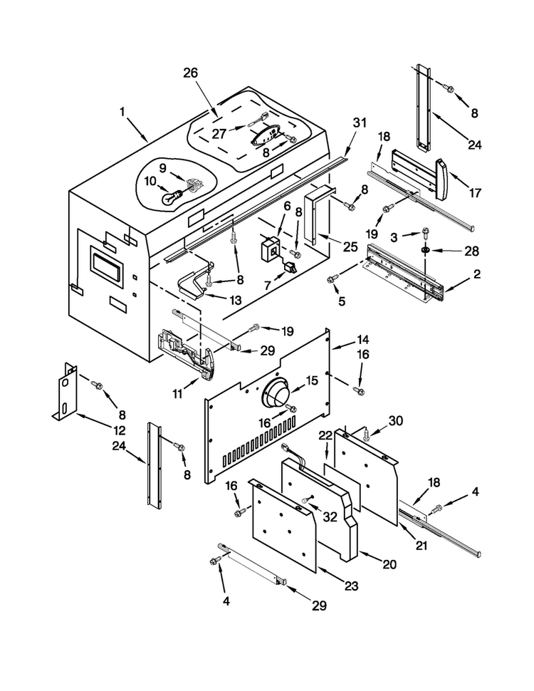 Freezer Liner Parts Diagram and Parts List for KBFO42FTX08  KitchenAid Refrigerator