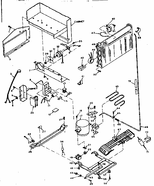 Unit Parts Diagram and Parts List for 106T14GL2  Kenmore Refrigerator