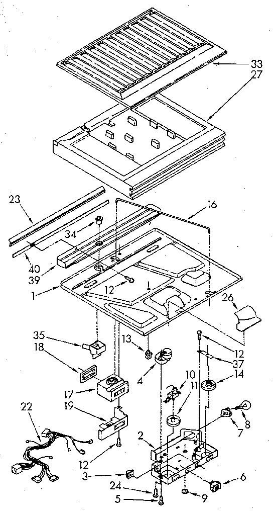 Compartment Separator Diagram and Parts List for ET20NKXSN10  Whirlpool Refrigerator