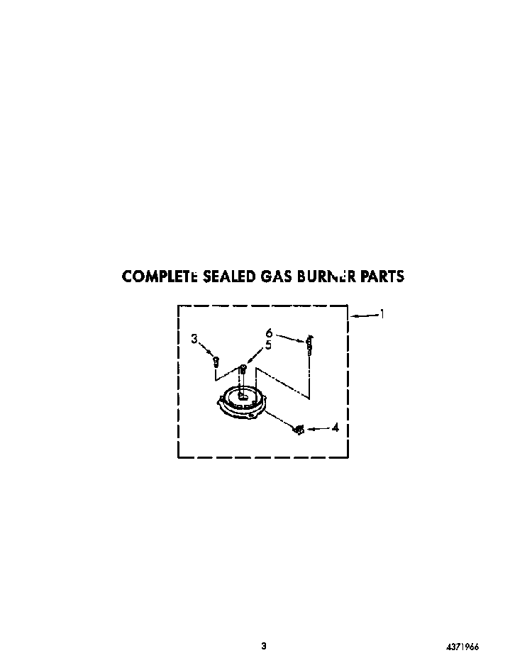 Complete Sealed Gas Burner Parts Diagram and Parts List for SC8630EXQ4  Whirlpool Cooktop