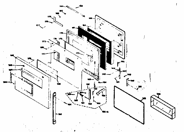 Upper Porcelain Door Section Diagram and Parts List for 8504277060  Kenmore Range