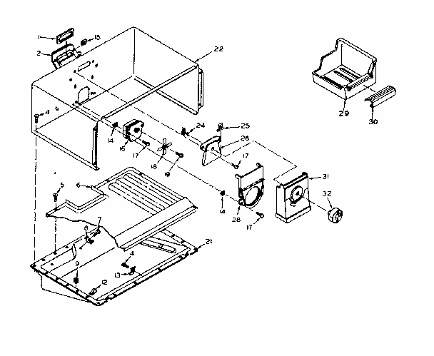 Freezer Section Parts Diagram and Parts List for 106W16EIML5  Kenmore Refrigerator