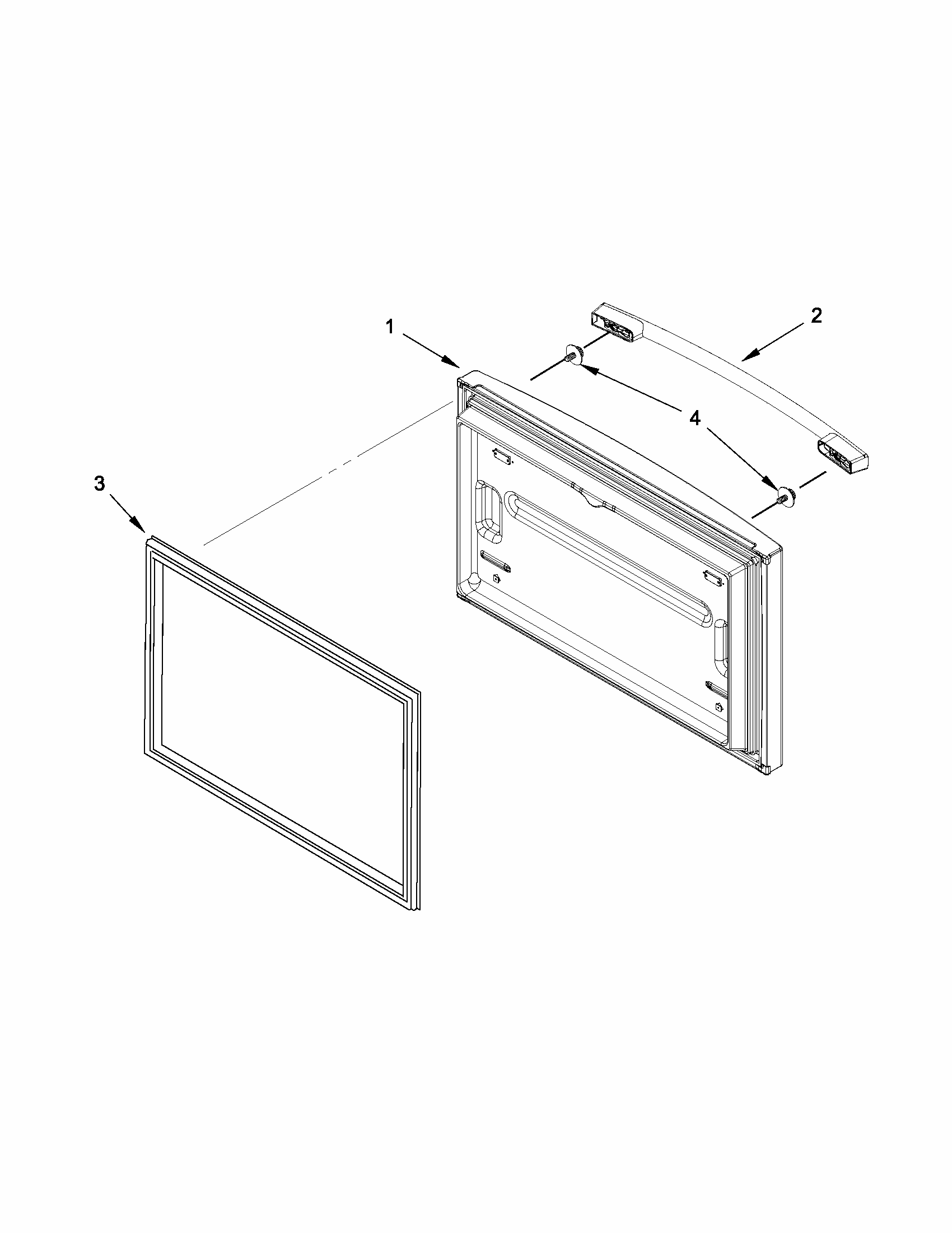 Freezer Door Diagram and Parts List for 59679219013  Kenmore Refrigerator