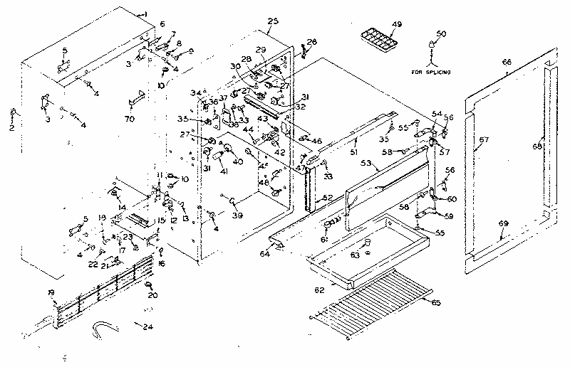 Cabinet Parts Diagram and Parts List for 106N12A-1  Kenmore Refrigerator