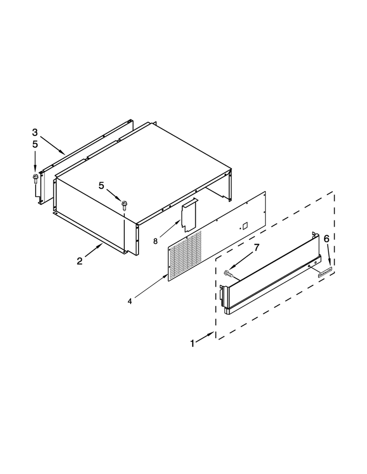 Top Grille And Unit Cover Parts Diagram and Parts List for KBSN602ESS00  KitchenAid Refrigerator