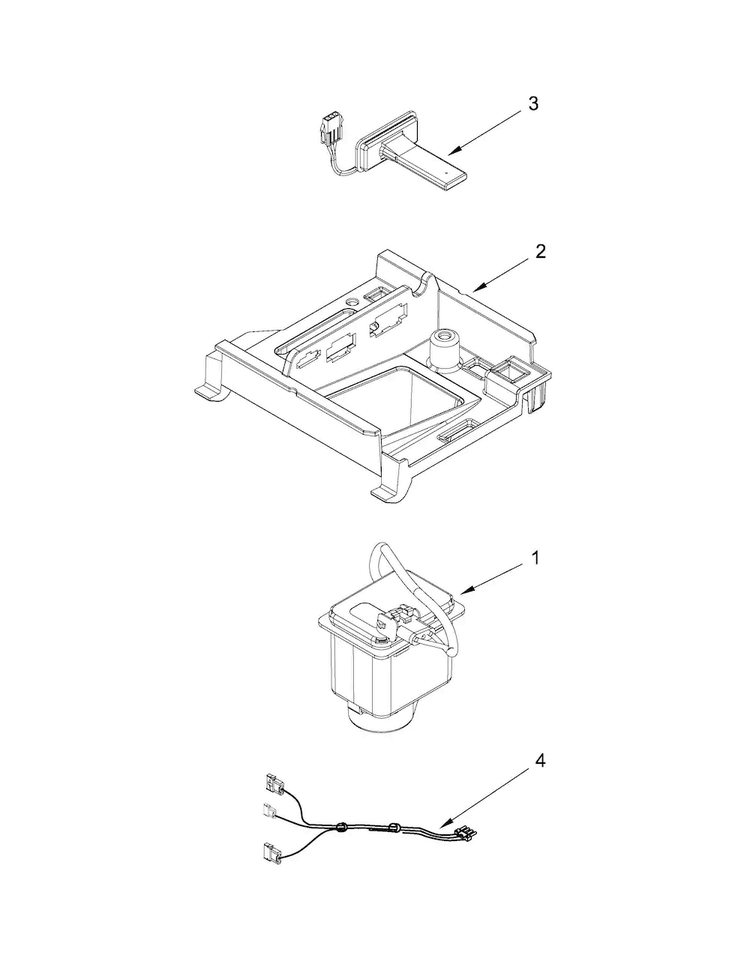 Pump Parts Diagram and Parts List for KUIC18PNZS0  KitchenAid Ice Maker