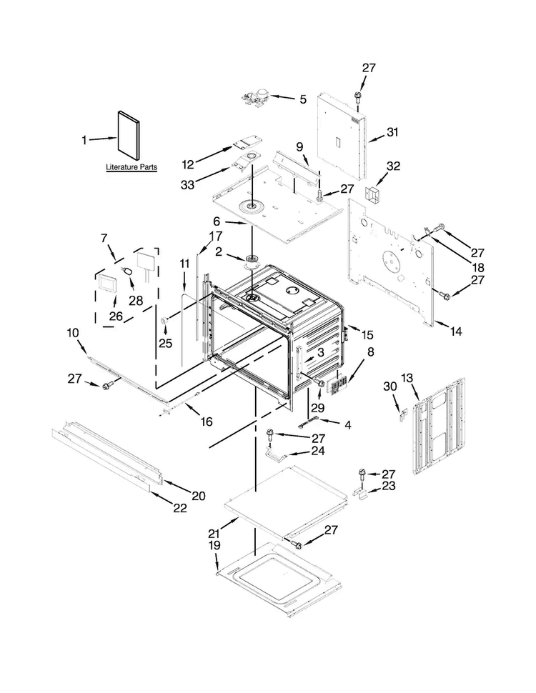 Oven Parts Diagram and Parts List for KEBS179BBL01  KitchenAid Wall Oven