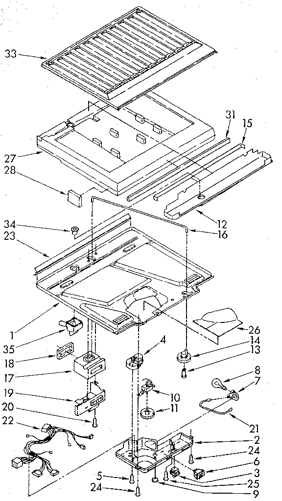 Compartment Separator Diagram and Parts List for ET18GKXSF02  Whirlpool Refrigerator