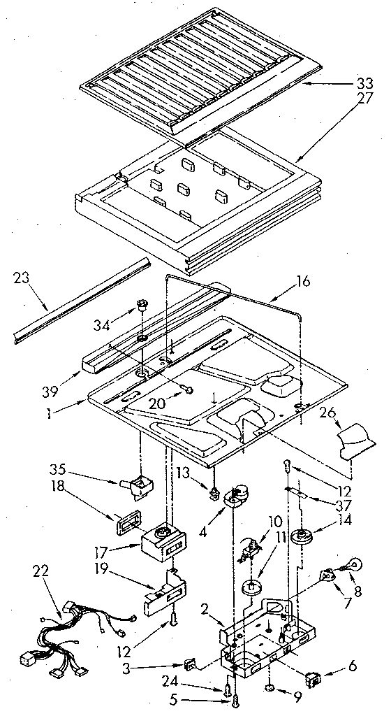 Compartment Separator Diagram and Parts List for ET20NKXSG11  Whirlpool Refrigerator