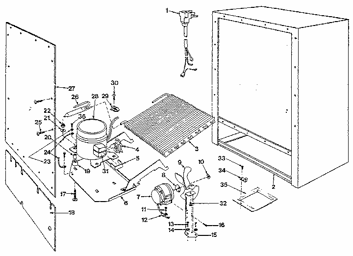 Unit Parts Diagram and Parts List for 80RF  Whirlpool Refrigerator