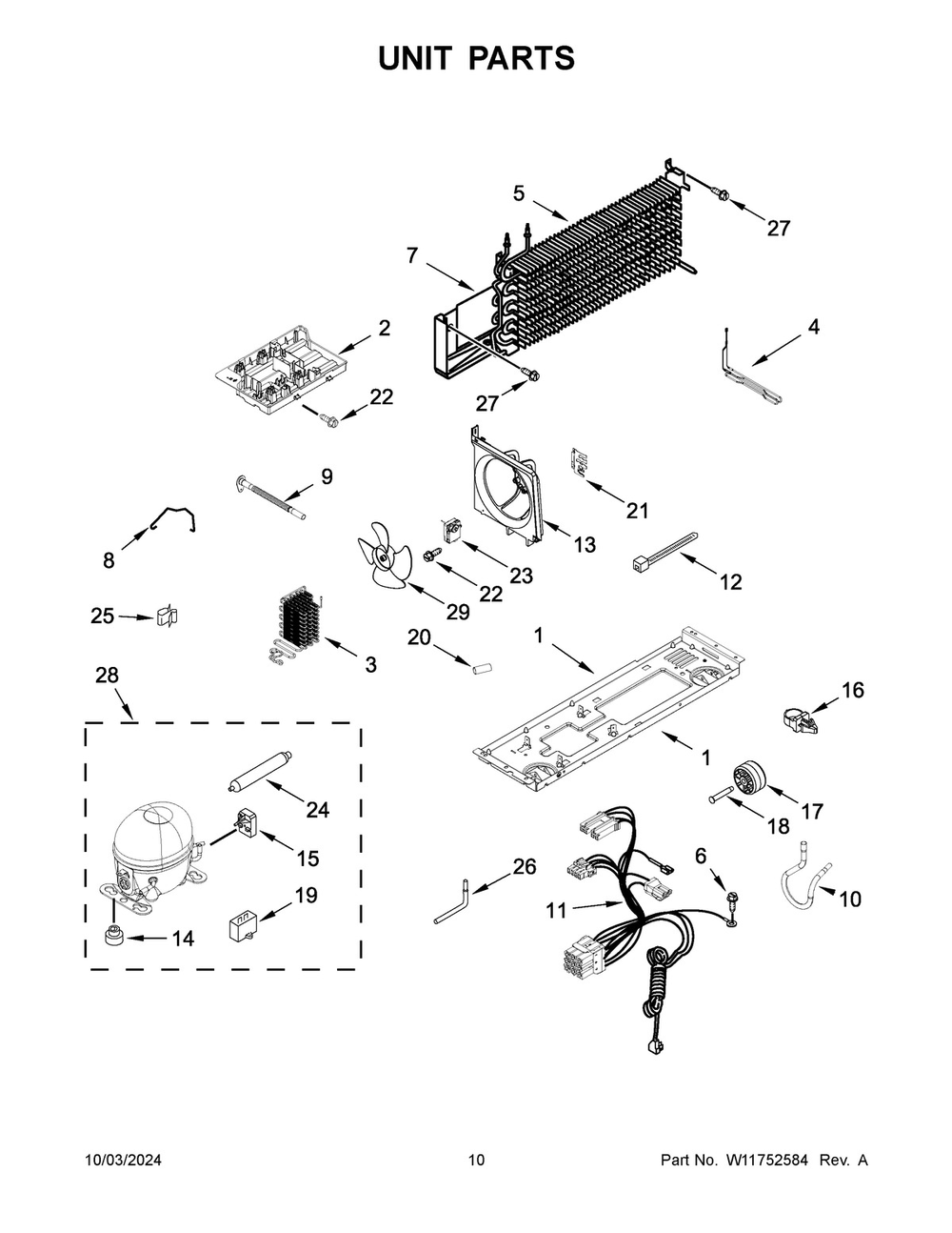 06 - Unit Parts Diagram and Parts List for WRT518SZKV03  Whirlpool Refrigerator