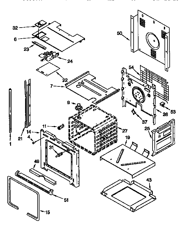 Oven Diagram and Parts List for RBS248PDB4  Whirlpool Wall Oven