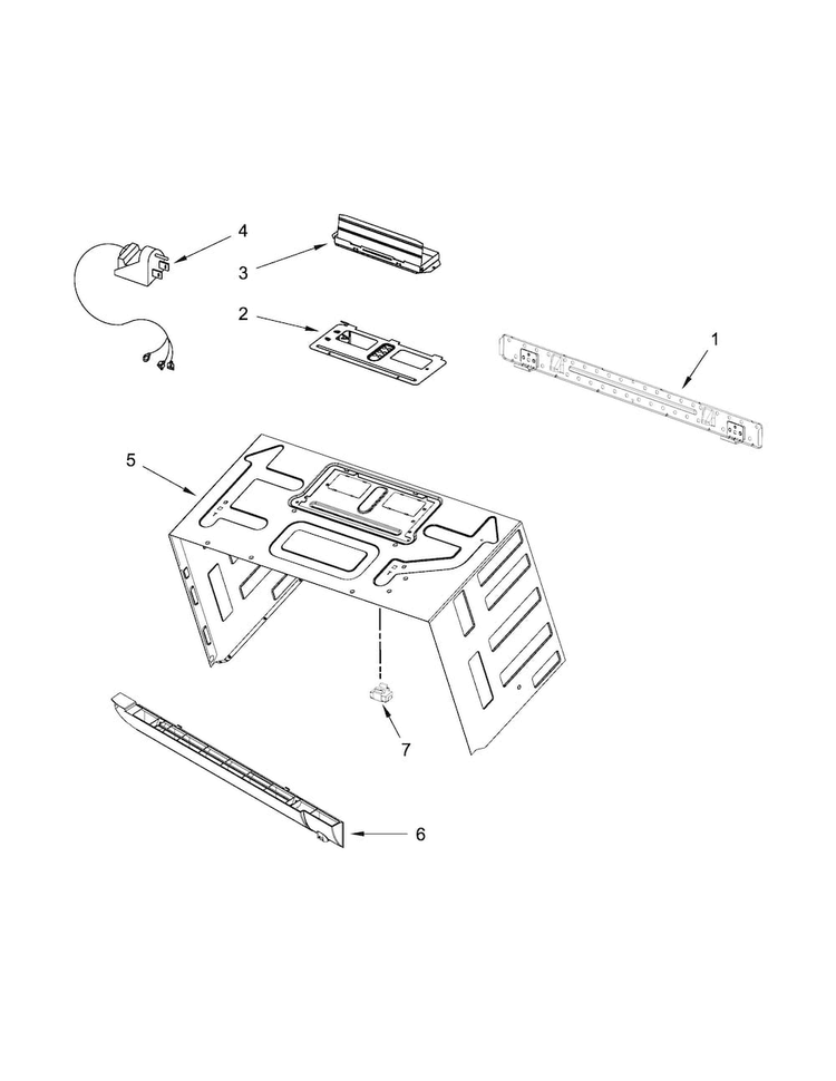Cabinet And Installation Parts Diagram and Parts List for KMHS120EBL1  KitchenAid Microwave