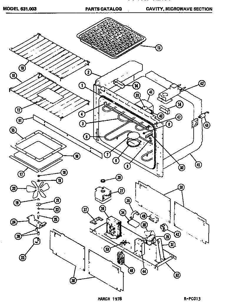 04 - Page 1 Diagram and Parts List for 631003  Whirlpool Range