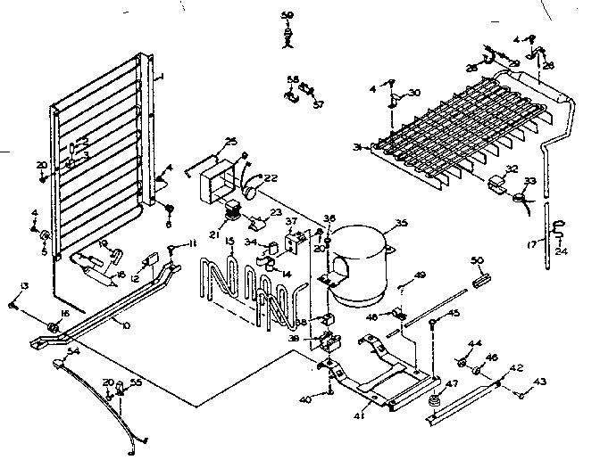 Unit Parts Diagram and Parts List for 106S12E-3  Kenmore Refrigerator