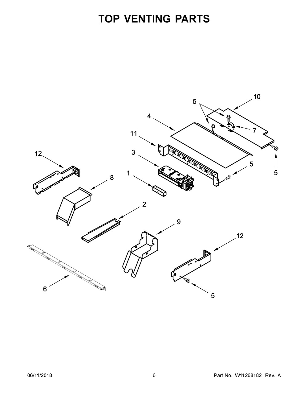 Top Venting Parts Diagram and Parts List for KOSC504ESS01  Whirlpool Wall Oven