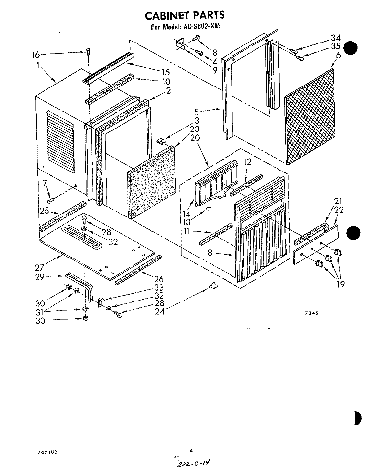 SECTION Diagram and Parts List for ACS602XM  Whirlpool Air Conditioner