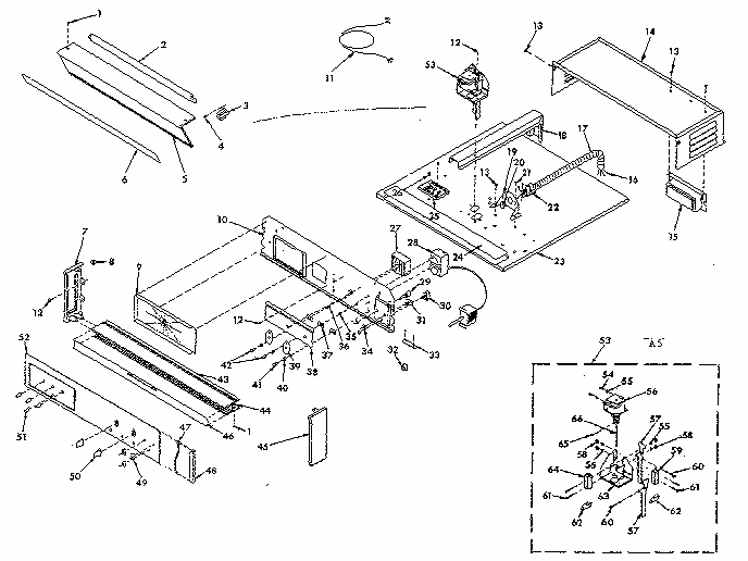 Control Section Diagram and Parts List for 8504237290  Kenmore Range