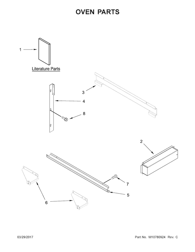 Oven Parts Diagram and Parts List for KMBP100ESS01  KitchenAid Microwave