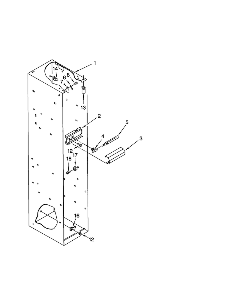 Freezer Liner Diagram and Parts List for KSSS36QJS00  KitchenAid Refrigerator