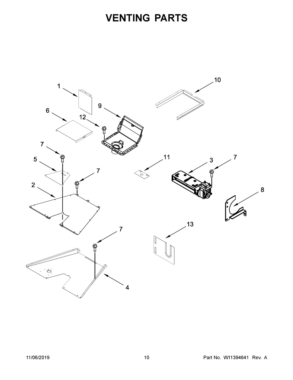 Venting Parts Diagram and Parts List for KFGC506JIB00  Whirlpool Range
