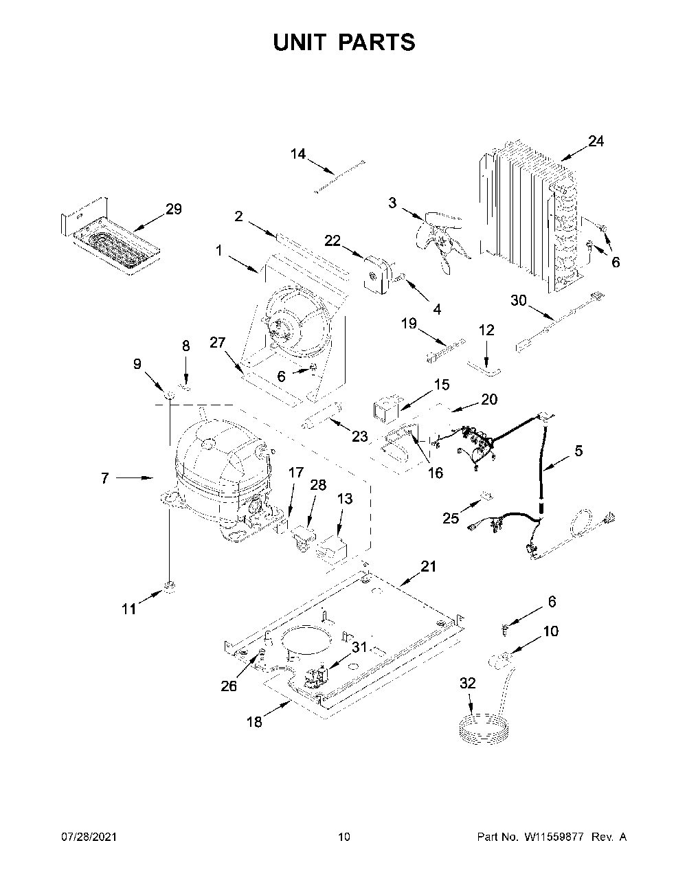 Unit Parts Diagram and Parts List for KUIX535HPS01  KitchenAid Ice Maker