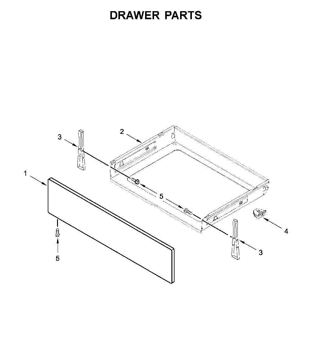 Drawer parts Diagram and Parts List for WFG515S0JS1  Whirlpool Range