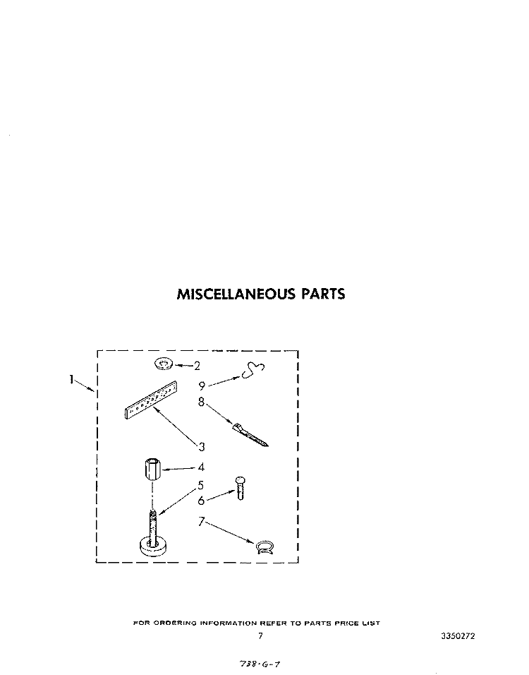MISCELLANEOUS Diagram and Parts List for LA5460XSW1  Whirlpool Washer