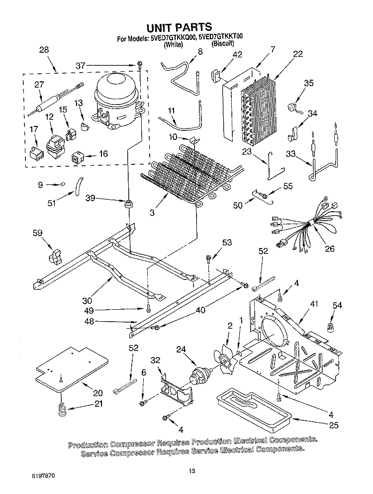 CONTROL, OPTIONAL Diagram and Parts List for 5VED7GTKKT00  Whirlpool Refrigerator