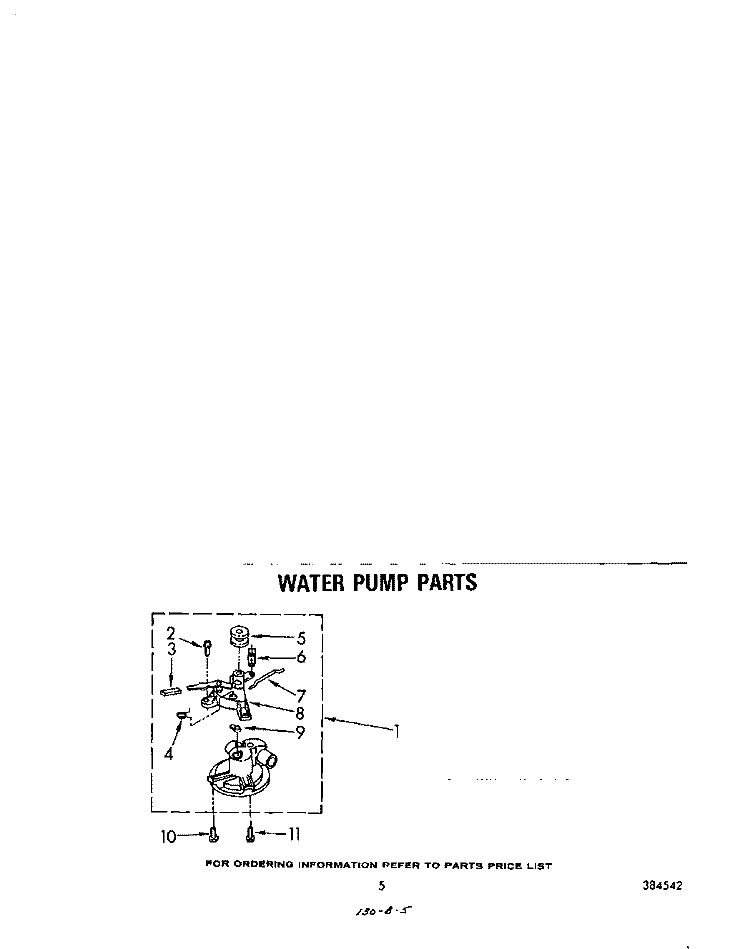 WATER PUMP Diagram and Parts List for LA7680XKW2  Whirlpool Washer