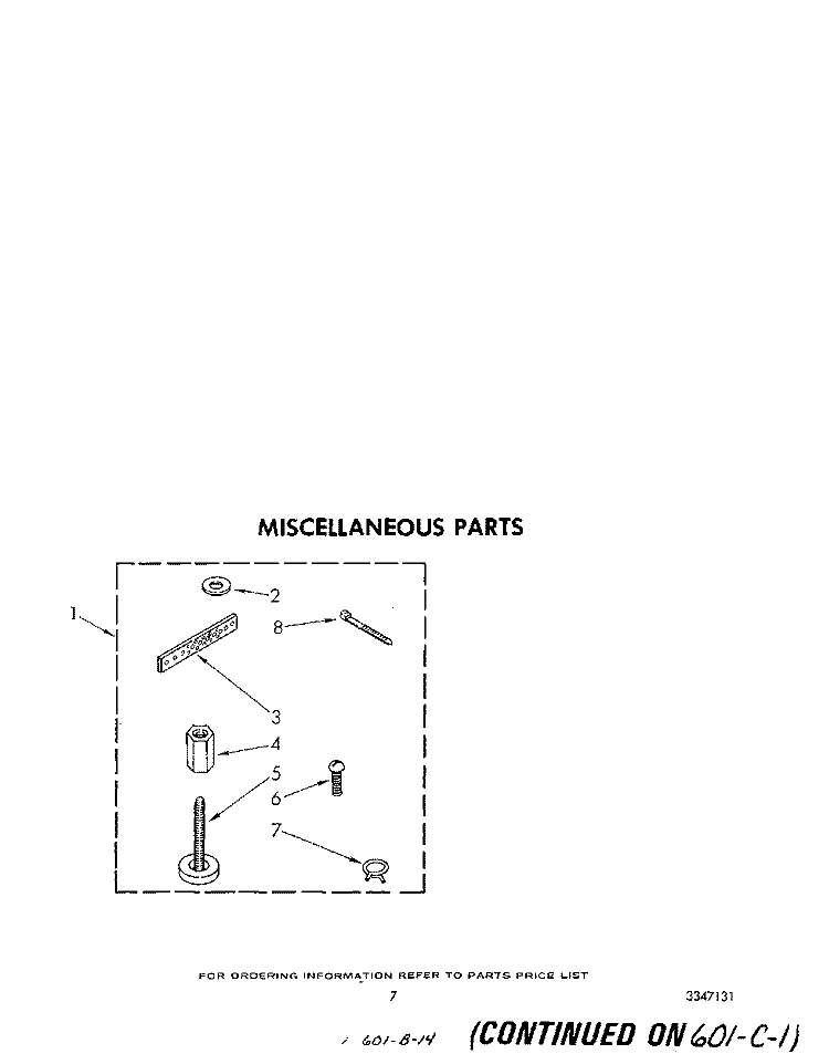 MISCELLANEOUS Diagram and Parts List for LA5570XPW3  Whirlpool Washer