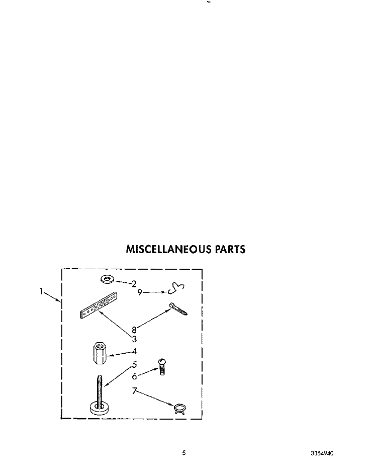 MISCELLANEOUS Diagram and Parts List for TAWL400WW1  Estate Washer
