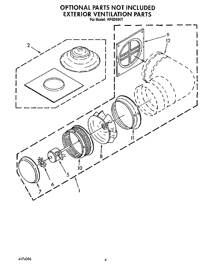 SECTION Diagram and Parts List for KIVD860TAL  Whirlpool Range Hood