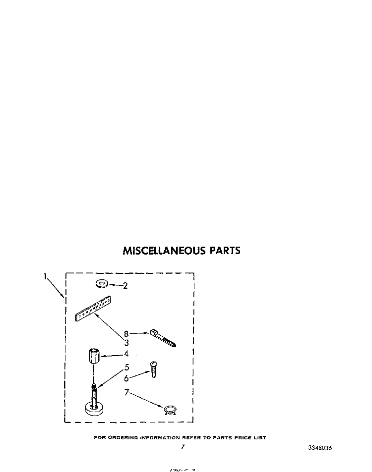 MISCELLANEOUS Diagram and Parts List for LA5600XSW0  Whirlpool Washer
