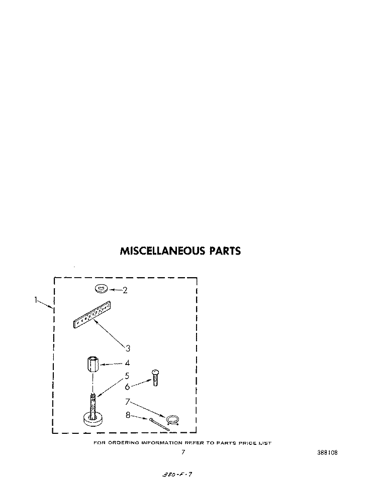 MISCELLANEOUS Diagram and Parts List for LA6500XPW2  Whirlpool Washer