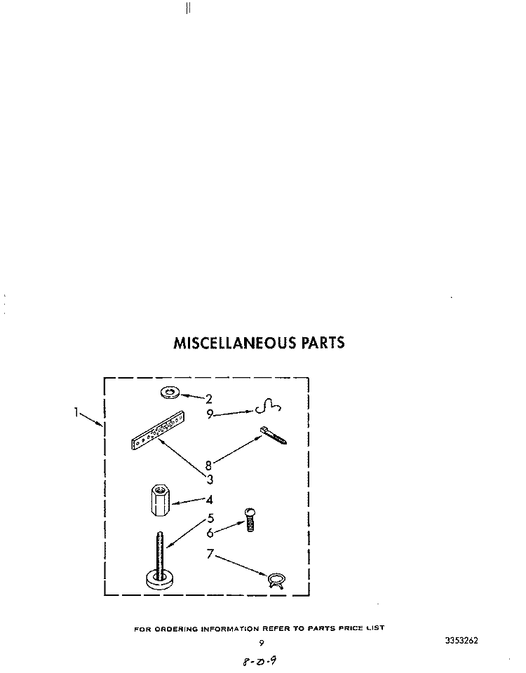 MISCELLANEOUS Diagram and Parts List for KAWE564WAL0  KitchenAid Washer