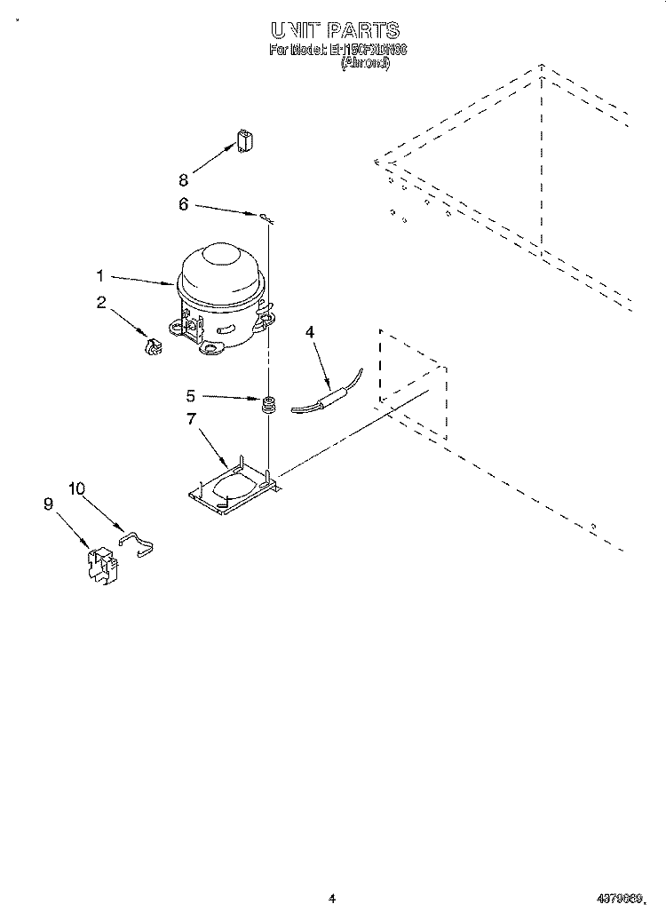 SECTION Diagram and Parts List for EH150FXDN00  Whirlpool Freezer