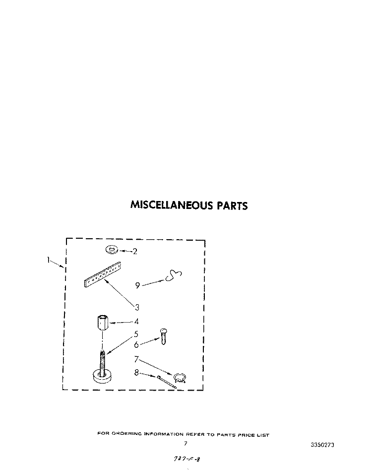 MISCELLANEOUS Diagram and Parts List for LA5300XSW2  Whirlpool Washer