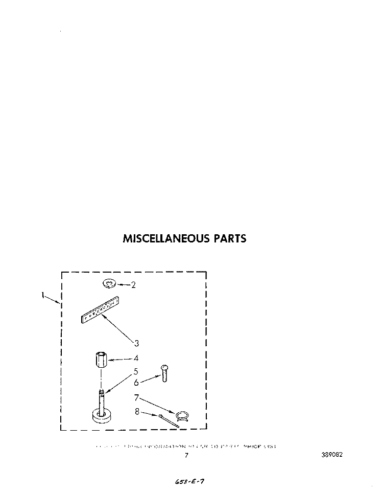 MISCELLANEOUS Diagram and Parts List for LA6500XPW5  Whirlpool Washer