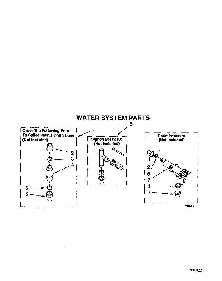 WATER SYSTEM Diagram and Parts List for LSP9355AW0  Whirlpool Washer